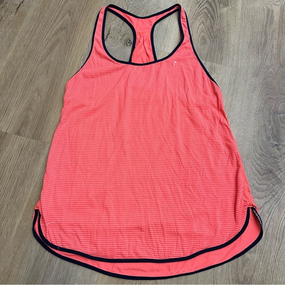 Lululemon Athletica Orange Stripe with Black Trim Racerback - Picture 1 of 7